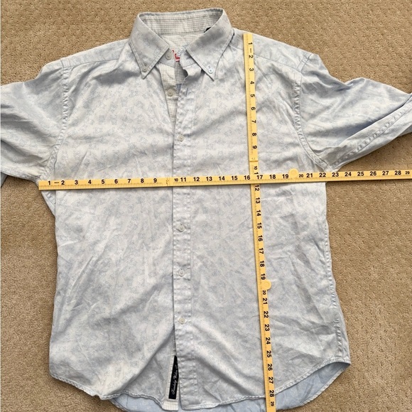 ROBERT GRAHAM Men’s Blue Buddha Jacquard Long Sleeve Button Up Shirt-Size Large - Picture 12 of 12
